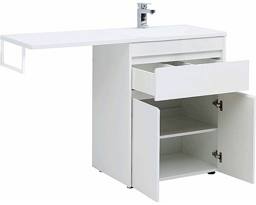 Тумба с раковиной Aquanet Токио 130 R 239216 Белая
