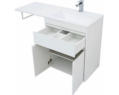 Тумба с раковиной Aquanet Токио 130 R 239216 Белая