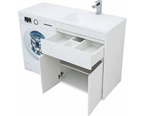 Тумба с раковиной Aquanet Токио 130 R 239216 Белая