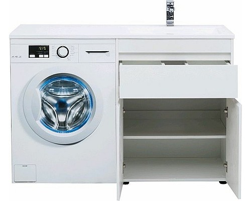 Тумба с раковиной Aquanet Токио 130 R 239216 Белая