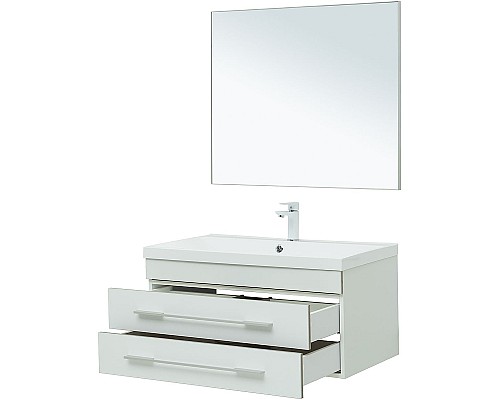 Комплект мебели для ванной Aquanet Верона 90 287639 подвесной Белый матовый