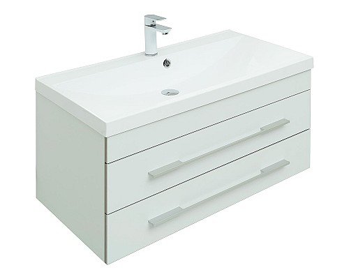 Комплект мебели для ванной Aquanet Верона 90 287639 подвесной Белый матовый