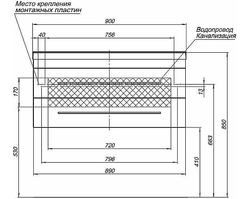 Комплект мебели для ванной Aquanet Верона 90 287639 подвесной Белый матовый