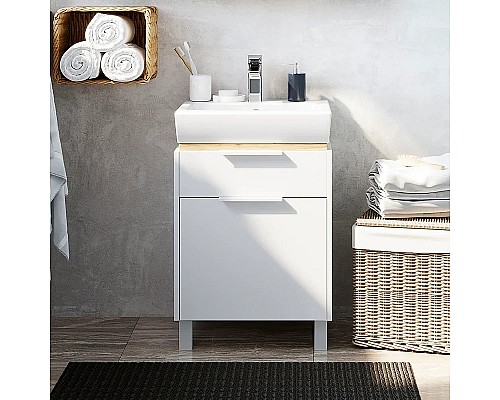 Комплект мебели для ванной STWORKI Дублин 50 406298 Белый Светлое дерево