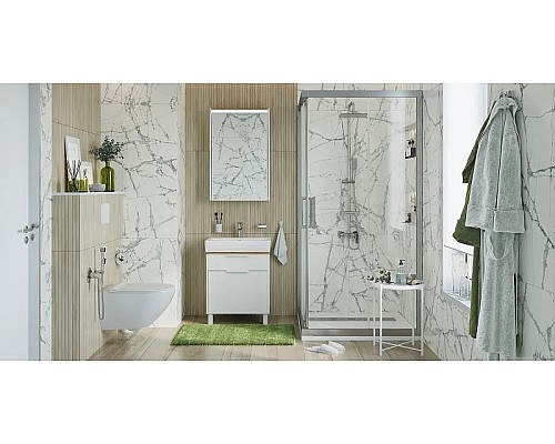 Комплект мебели для ванной STWORKI Дублин 50 406298 Белый Светлое дерево