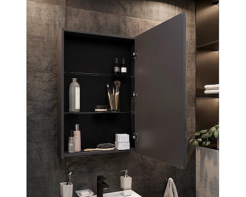 Зеркальный шкаф STWORKI Кронборг 55 1A261802KB820 Черный Серый