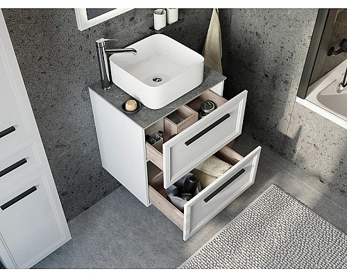 Комплект мебели для ванной STWORKI Эстерсунд 60 459727 подвесной Белый матовый Роверелла