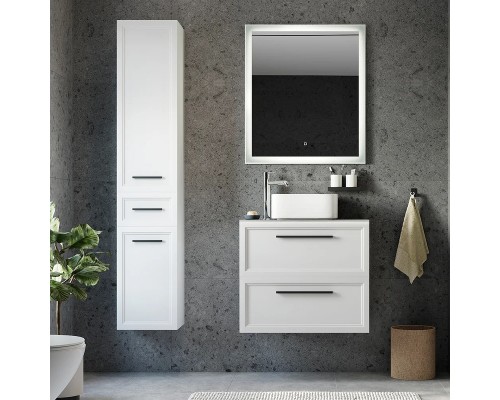 Комплект мебели для ванной STWORKI Эстерсунд 75 460019 подвесной Белый матовый Монте тиберио