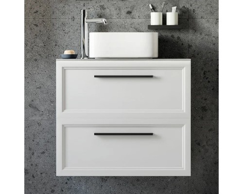 Комплект мебели для ванной STWORKI Эстерсунд 75 460019 подвесной Белый матовый Монте тиберио