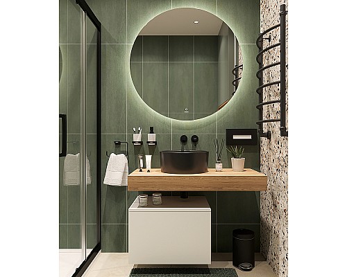 Комплект мебели для ванной STWORKI Ольборг 100 483360 подвесная Белая матовая Дуб французский