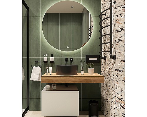 Комплект мебели для ванной STWORKI Ольборг 100 483360 подвесная Белая матовая Дуб французский