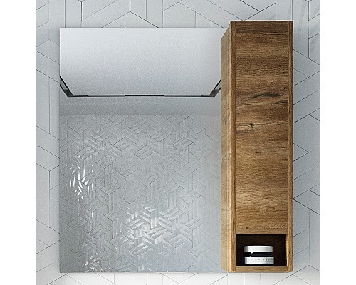 Комплект мебели для ванной STWORKI Карлстад 75 427888 подвесной Дуб рустикальный