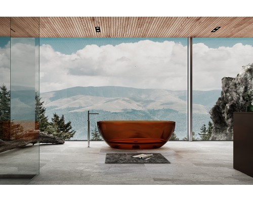 Ванна из полиэфирной смолы Abber Kristall 165х78 AT9701Opal Коричневая без гидромассажа