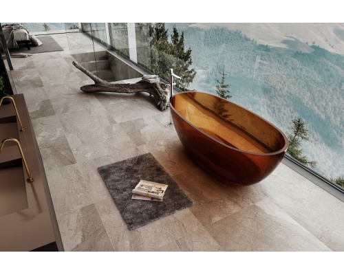 Ванна из полиэфирной смолы Abber Kristall 165х78 AT9701Opal Коричневая без гидромассажа