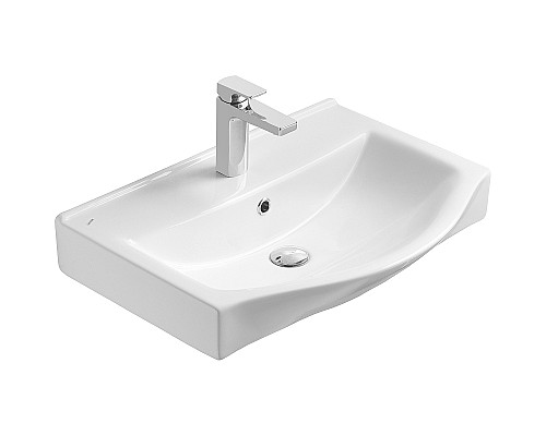 Тумба с раковиной STWORKI Хельсинки 65 406322 подвесной Белый глянец