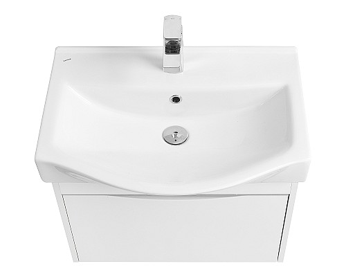 Тумба с раковиной STWORKI Хельсинки 65 406322 подвесной Белый глянец
