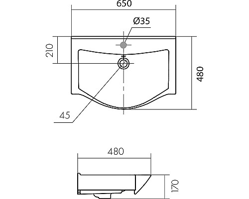 Тумба с раковиной STWORKI Хельсинки 65 406322 подвесной Белый глянец