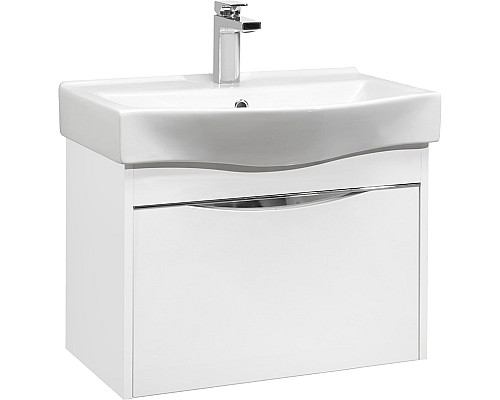 Тумба с раковиной STWORKI Хельсинки 65 406322 подвесной Белый глянец