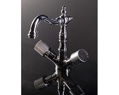 Смеситель для раковины Boheme Royal Cristal 272-Royal/CRSTblack Хром