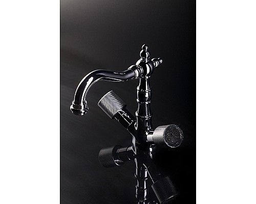 Смеситель для раковины Boheme Royal Cristal 272-Royal/CRSTblack Хром