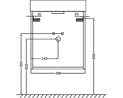 Тумба под раковину Jacob Delafon Tolbiac 50 EB1378-J5 подвесная Белая глянцевая