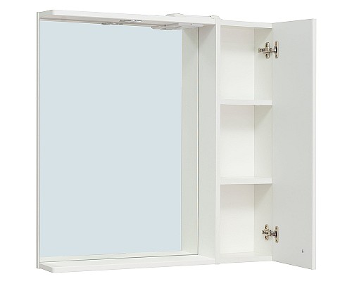 Зеркало со шкафом Runo Римини 75 00-00001257 с подсветкой Белое