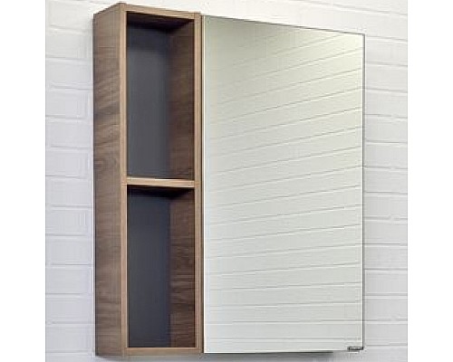 Зеркальный шкаф Comforty Соло 70 00-00011589 Дуб темно-коричневый