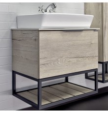 Тумба с раковиной Comforty Порто 60 00-00011395 подвесная Дуб дымчатый