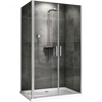 Душевой уголок Abber Sonnenstrand 100x85 профиль Хром стекло прозрачное