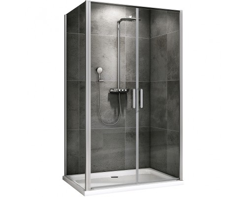 Душевой уголок Abber Sonnenstrand 100x85 профиль Хром стекло прозрачное
