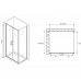 Душевой уголок Abber Sonnenstrand 100x85 профиль Хром стекло прозрачное