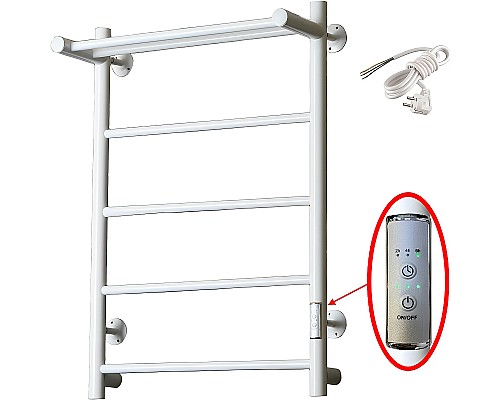 Электрический полотенцесушитель Тругор Аспект ПЭК 1П СП 80x50 с полкой Белый