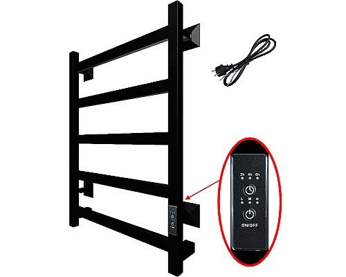 Электрический полотенцесушитель Тругор ПЭК 20кв СП 60x40 Черный