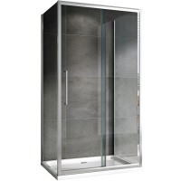 Душевой уголок Abber Schwarzer Diamant 160х85 профиль Хром стекло прозрачное