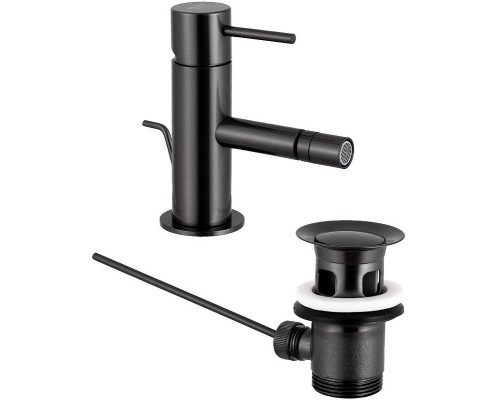 Смеситель для биде Remer X-Style X20CFP Черный хром брашированный