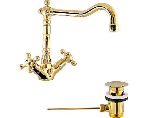 Смеситель для раковины Remer Liberty 13ALIDO Золото