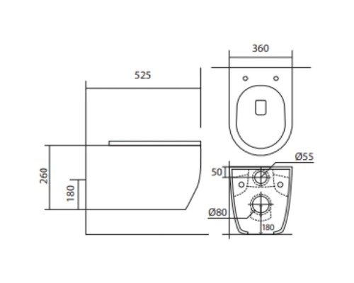Унитаз Aquatek Европа AQ1106L-00 подвесной с сиденьем Микролифт