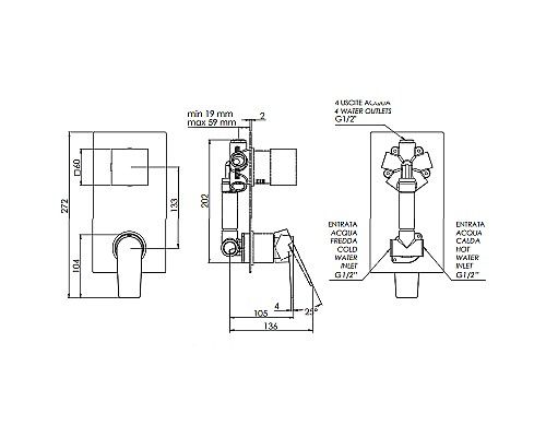 Смеситель для душа Remer Dream D94 Хром