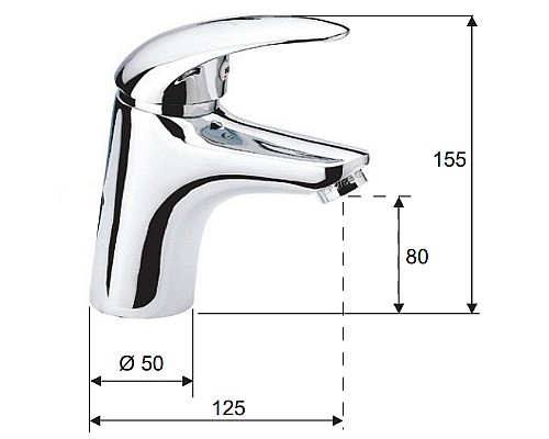 Смеситель для раковины Remer Ten T11 Хром