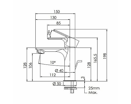 Смеситель для раковины Remer Energy EY12BO Белый матовый