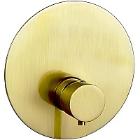 Смеситель для душа Remer Minimal Thermo NT30KBBG с термостатом Золото брашированное