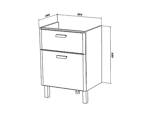 Тумба под раковину Sanstar Gretta 60 330.1-1.5.1. Белая Тумба под раковину Sanstar Gretta 60 330.1-1.5.1. Белая