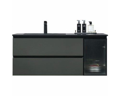 Тумба с раковиной Orans BC-2055-1200L 120 подвесная Темно-серая