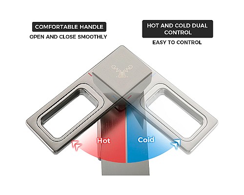 Смеситель для раковины Gappo G17-9 G1017-9 Оружейная сталь