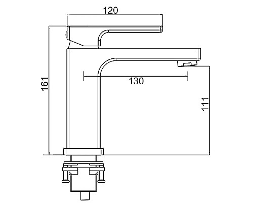 Смеситель для раковины Gappo G17-9 G1017-9 Оружейная сталь
