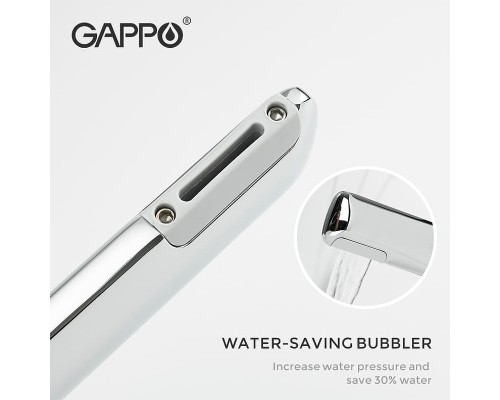 Смеситель для раковины Gappo G1052-80 Хром