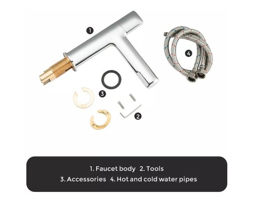 Смеситель для раковины Gappo G1052-80 Хром