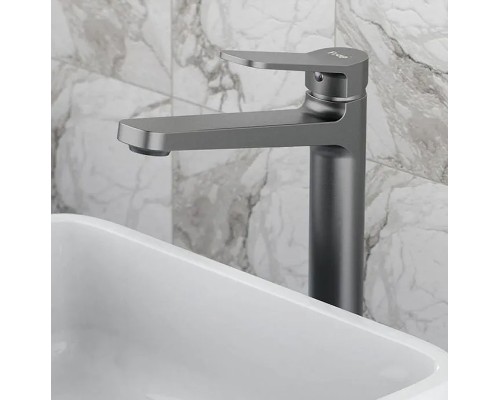 Смеситель для раковины Frap H62-9 F1062-29 Оружейная сталь