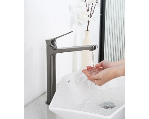 Смеситель для раковины Frap H62-9 F1062-29 Оружейная сталь