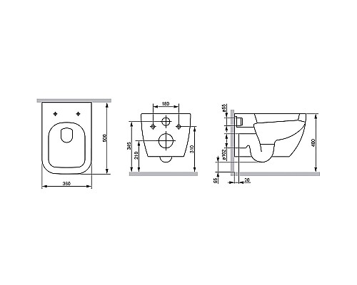 Унитаз AM.PM Gem FlashClean C901701SC подвесной с сиденьем Микролифт